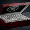 Wooden Display Chest with All 50-States Silver Bars, One of Each State, .999 Fine Silver, Left Side View #2