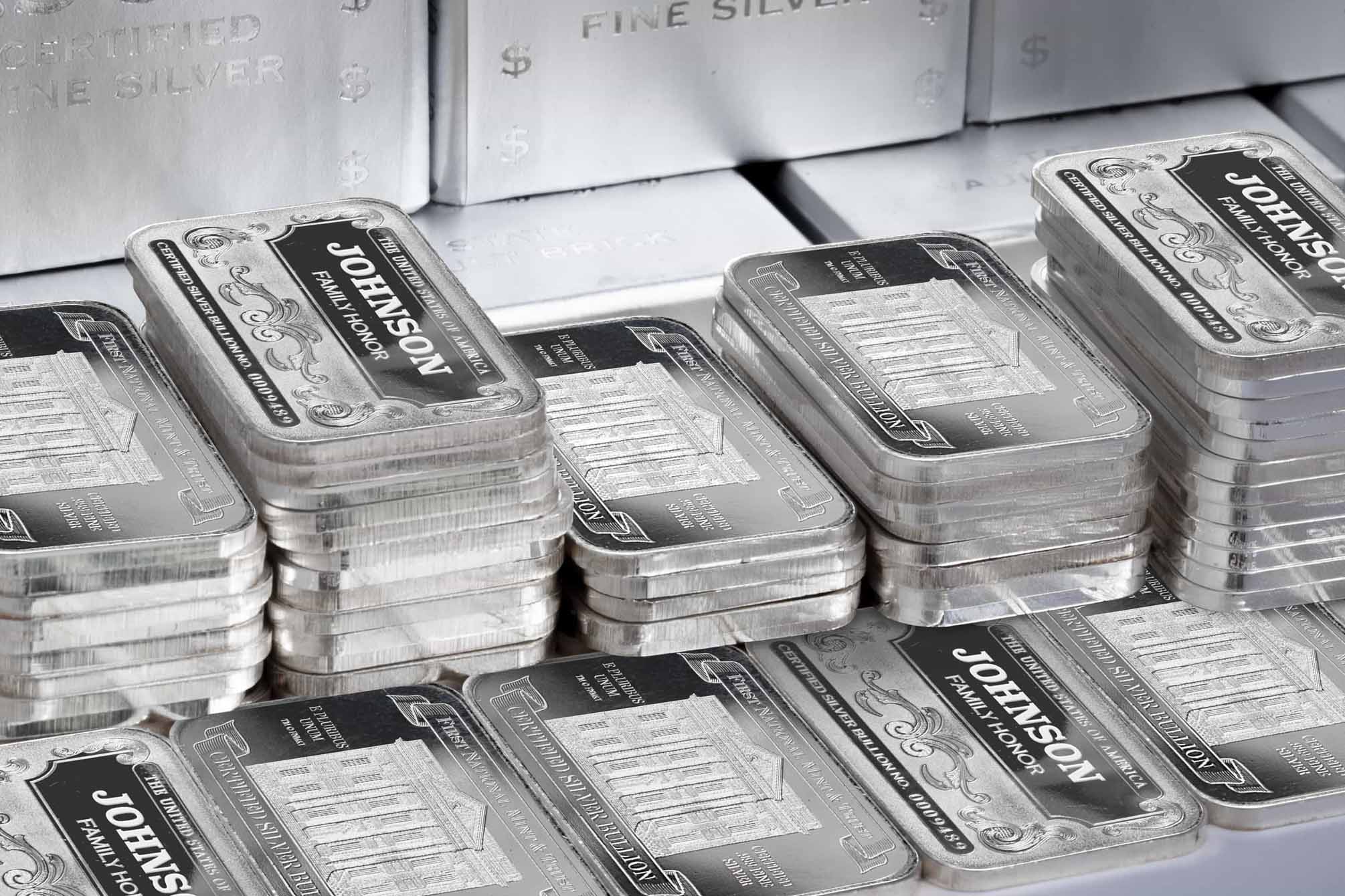 'Personalized Name' Family Honor Silver Bars, Certified Silver Bullion
