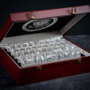 Wooden Display Chest with All 50-States Silver Bars, One of Each State, .999 Fine Silver, Left Side View