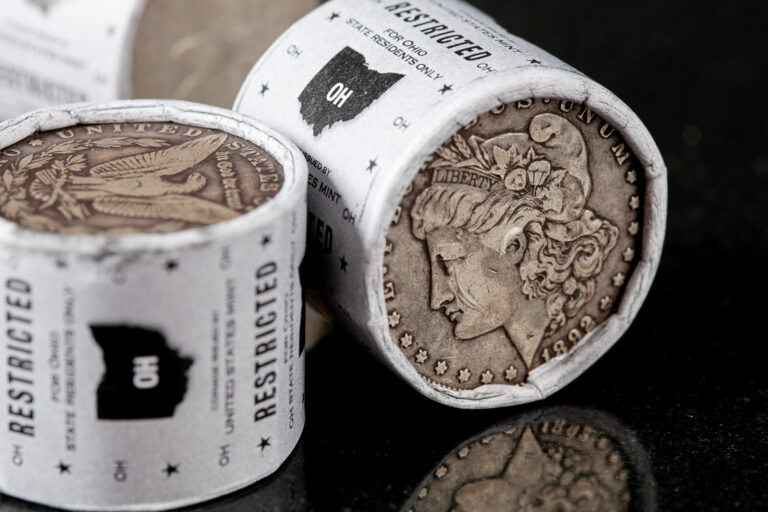 State Morgan Silver Dollar Rolls, Set of 3 Close-Up, All 50 States Available - Exclusive Lincoln Treasury State Design.