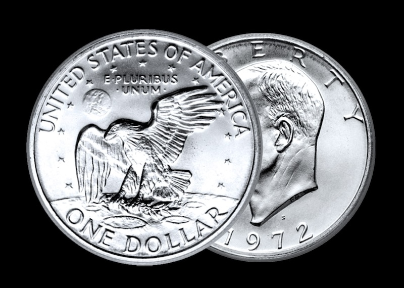 1972 American Eagle/Ike Silver Dollar Coin