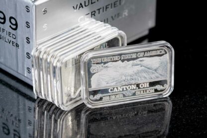 'Customized' City Silver Bars, Stack of 5 Bars, .999 Fine Silver