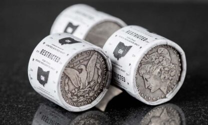 State Morgan Silver Dollar Rolls, Set of 3, All 50 States Available - Exclusive Lincoln Treasury State Design.