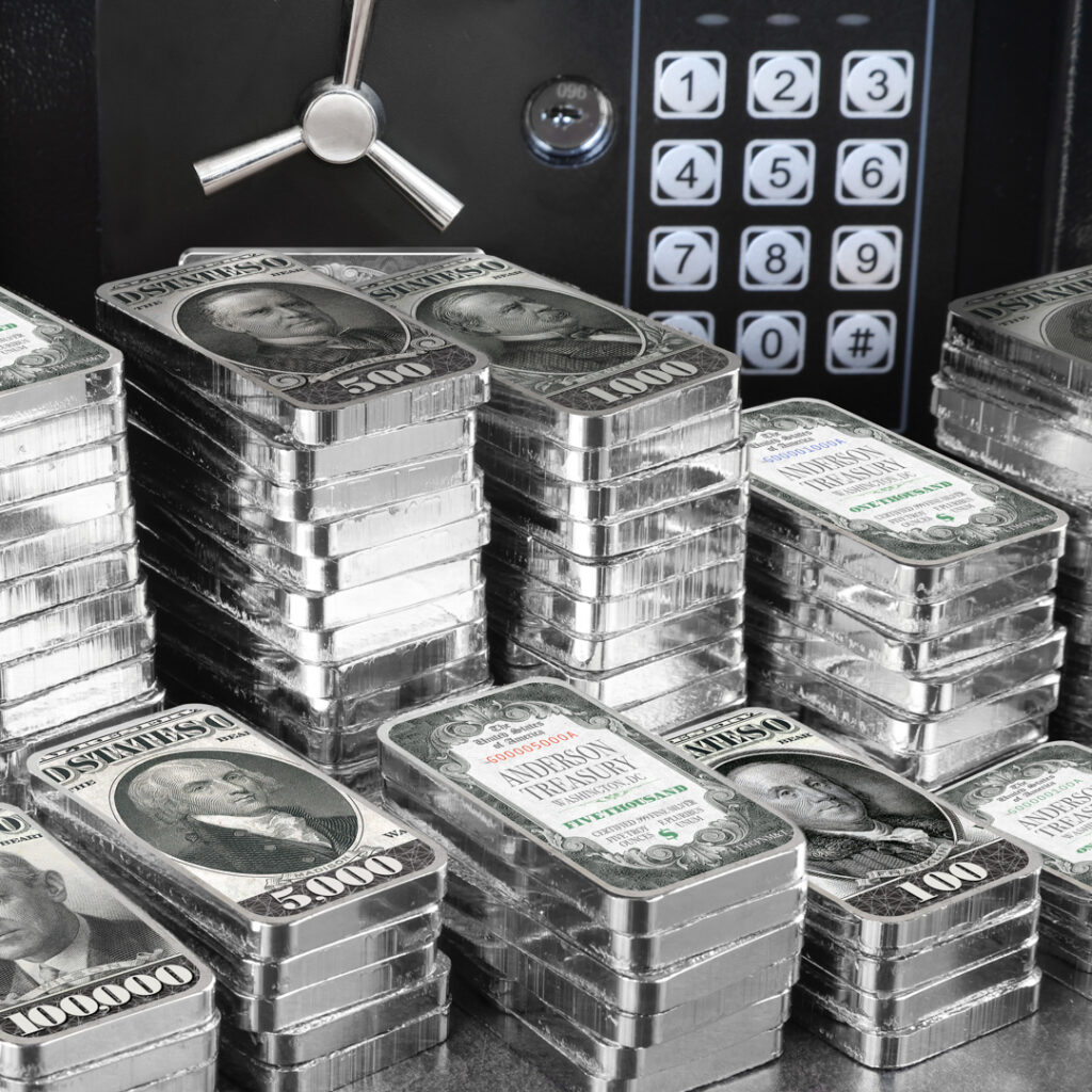 5 oz Silver Bar Mini Safe with Bars V4-2