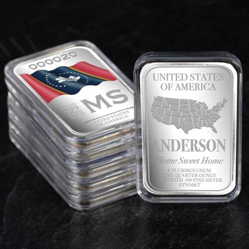 金工 光雲 福古槌 ガラスケース付　SILVER.P Limited Edition Christmas Silver Bars - Lincoln Treasury