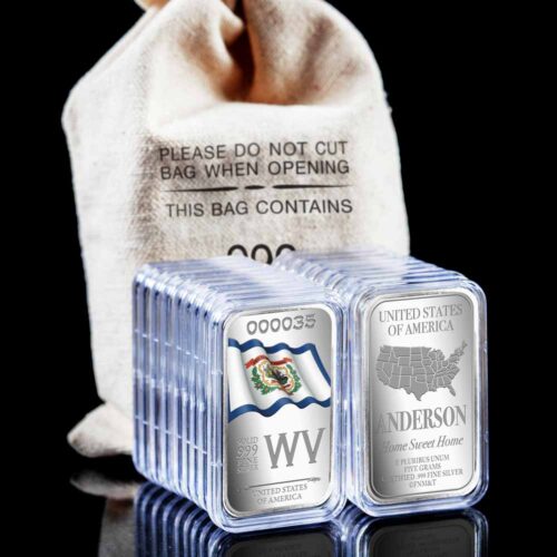State Flag Silver Vault Bags