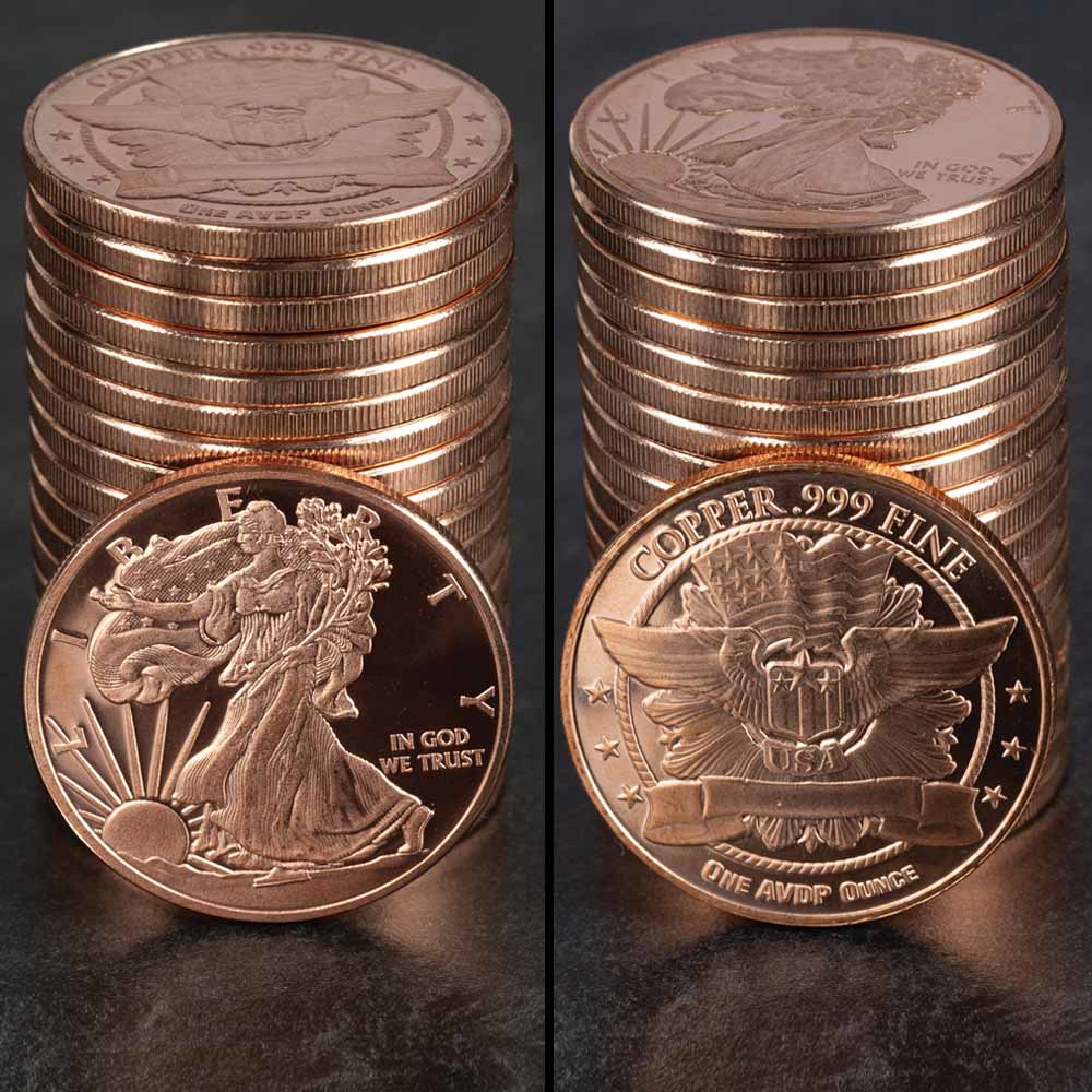 Walking Liberty Copper Rounds